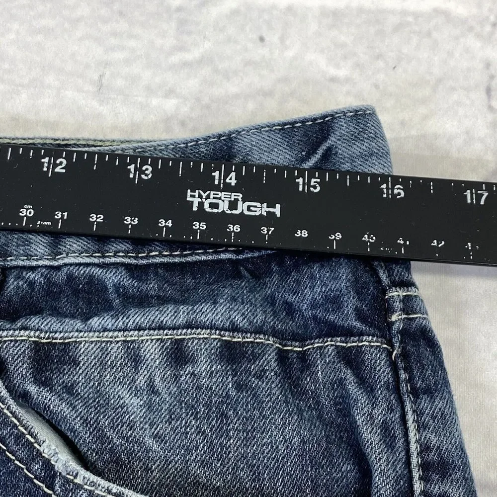 CJ Black Mens Premium Slim Jeans Size 32X32 Blue‎ Straight Leg Fade Grunge